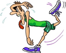 Image result for RUNNING IN THE HEAT CARTOON